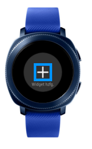 Wie kann ich bei meiner Samsung Gear Sport ein Widget hinzufugen?