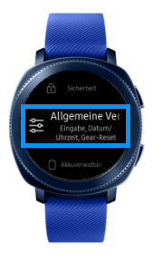 Wie kann ich meine Samsung Gear Sport auf die Werkseinstellungen zurücksetzen?