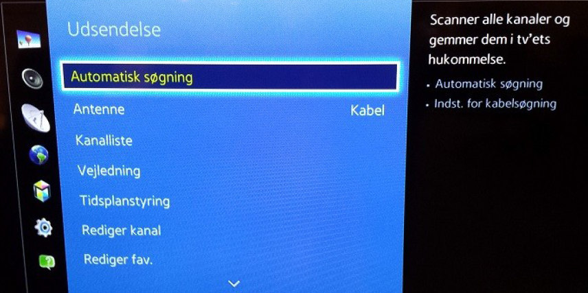 Tryk "OK" til "Automatisk søgning".