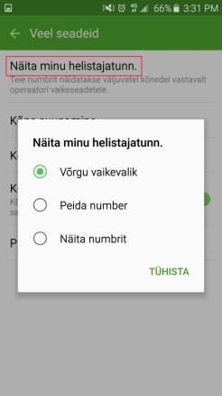 Näita minu helistajatunn