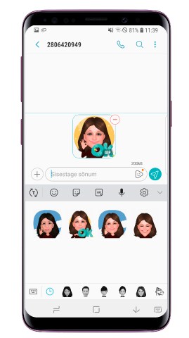 My Emoji kleebis lisatakse