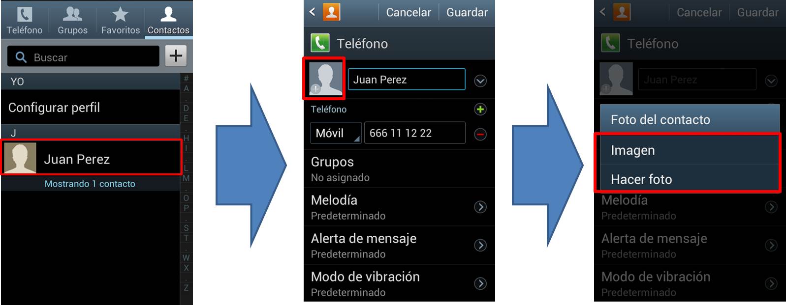 Galaxy S3: ¿Cómo poner una foto a un contacto de la agenda?