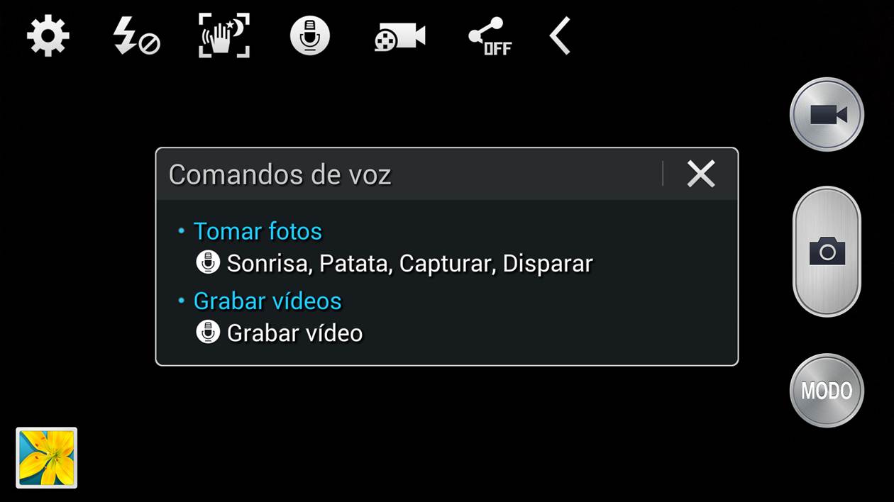 Galaxy Note3: ¿Como disparar fotos por comandos de voz?