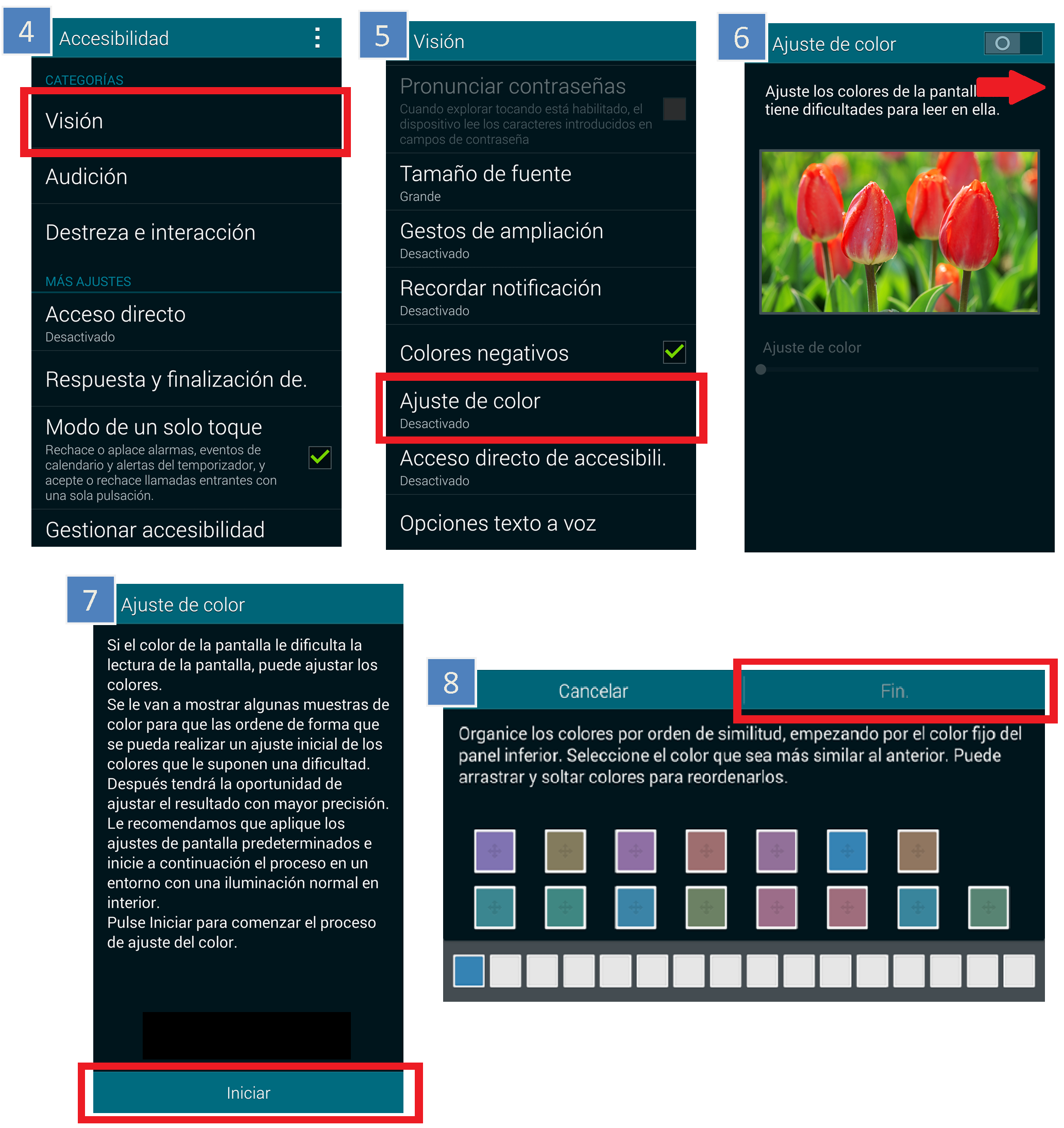 Galaxy S5: ¿Cómo ajustar los colores de la pantalla si tenemos dificultad para ver?