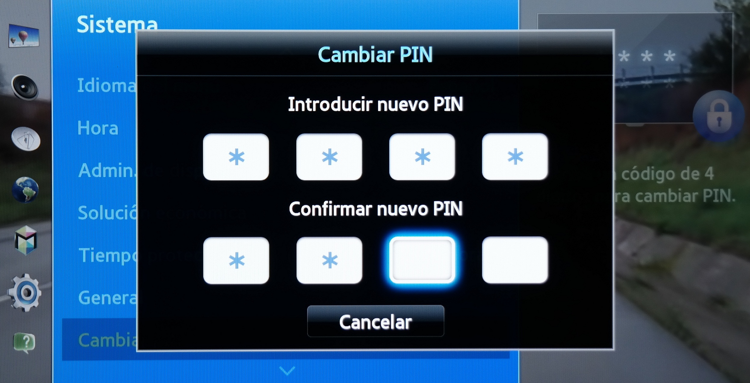 (TV Serie F) ¿Cómo cambio el PIN de mi televisor?