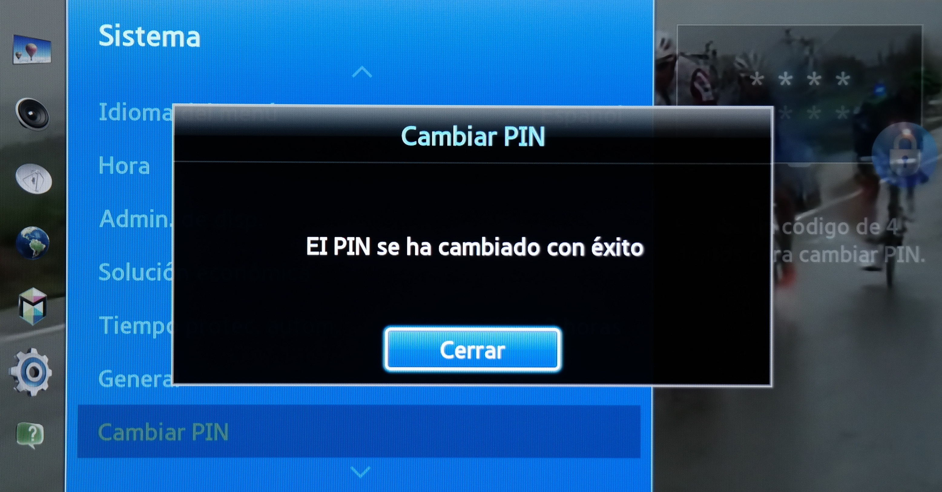 (TV Serie F) ¿Cómo cambio el PIN de mi televisor?