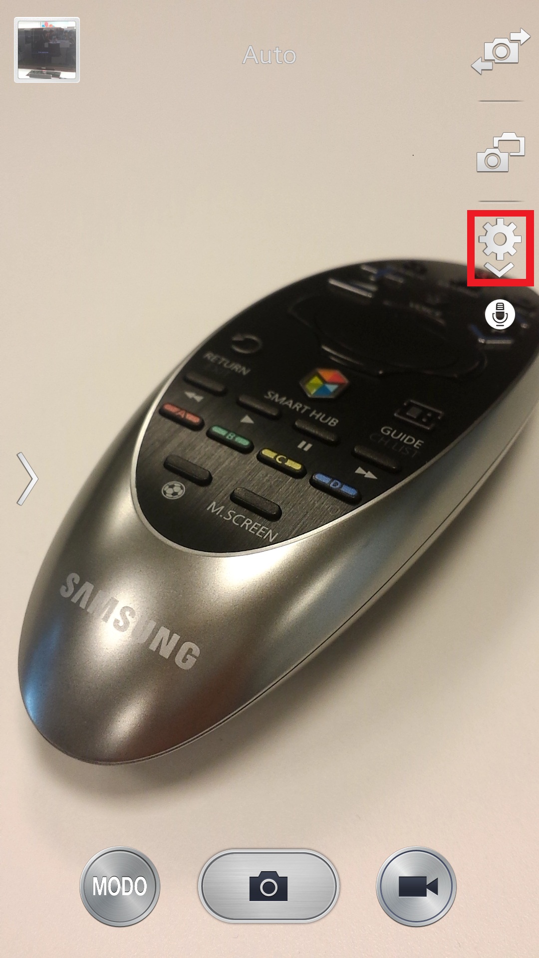 Galaxy S4: Se muestra una vista previa después de tomar la foto