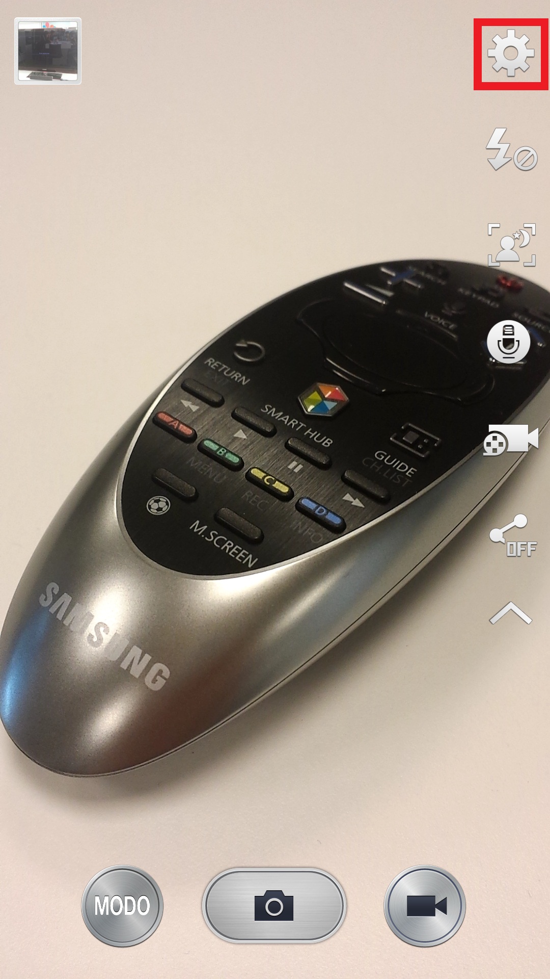 Galaxy S4: Se muestra una vista previa después de tomar la foto