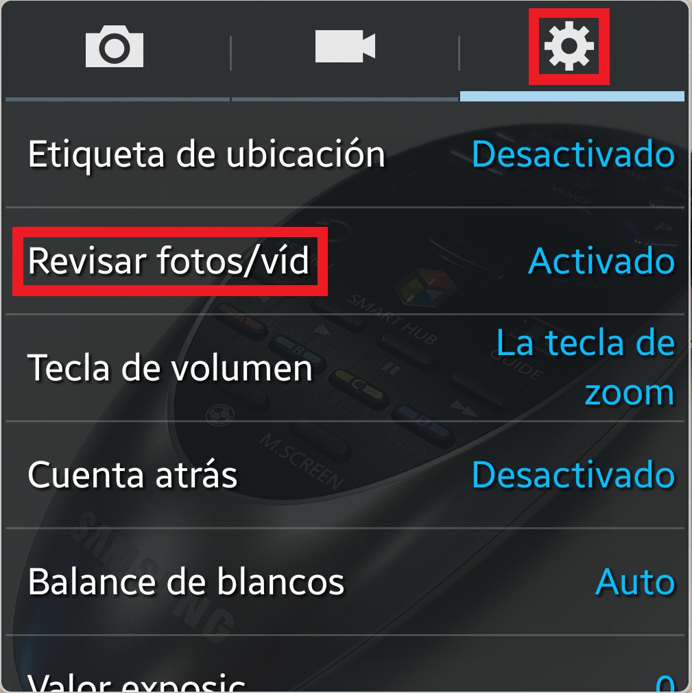 Galaxy S4: Se muestra una vista previa después de tomar la foto