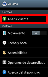Galaxy Core: ¿Cómo configuro una cuenta de correo electrónico?