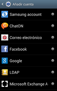 Galaxy Core: ¿Cómo configuro una cuenta de correo electrónico?