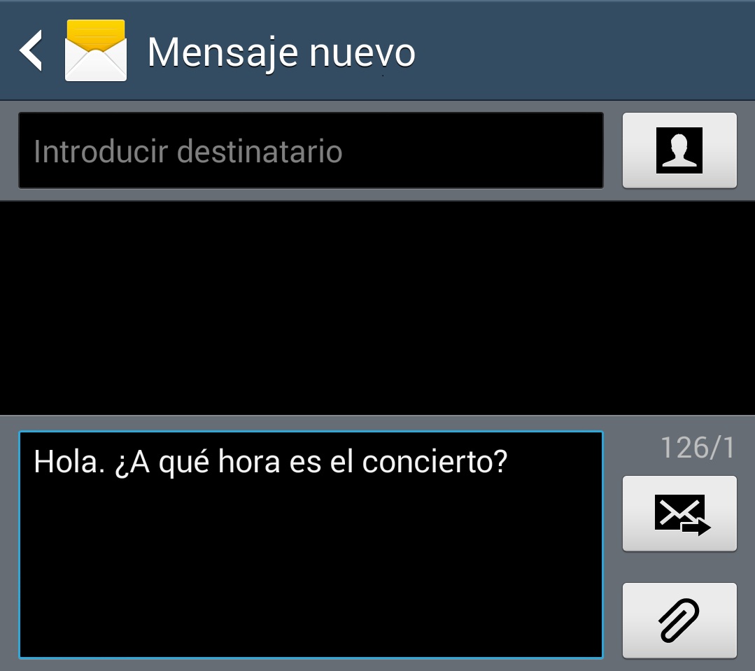 Galaxy Note3: Modificar el tamaño de texto al redactar un SMS