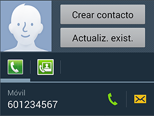 Galaxy Note3: Guardar contactos desde el teclado de marcación
