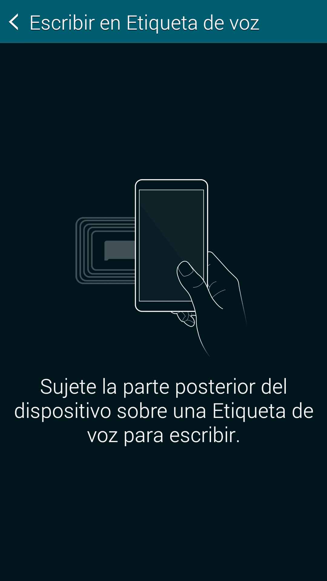 Galaxy S5: ¿Cómo guardo un audio en una etiqueta de voz o tag NFC?