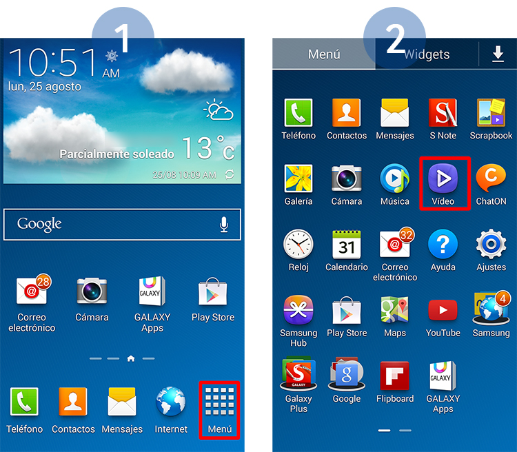 Galaxy Note3: Cómo compartir un vídeo