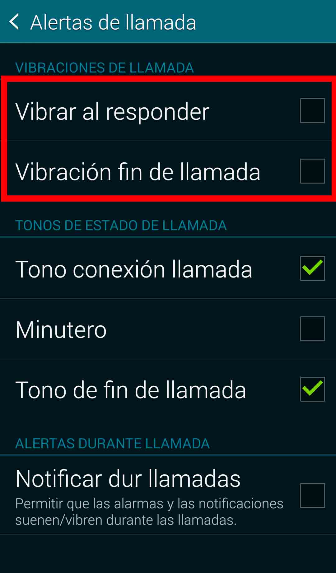 Galaxy S5: Vibrar al responder o al finalizar la llamada. ¿Cómo activarlo?