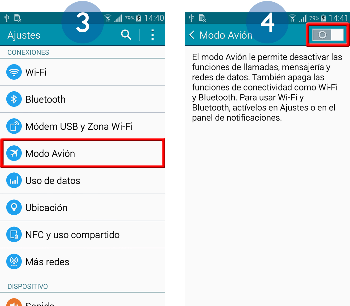 (Galaxy A5) Modo avión: ¿qué es y cómo se activa?