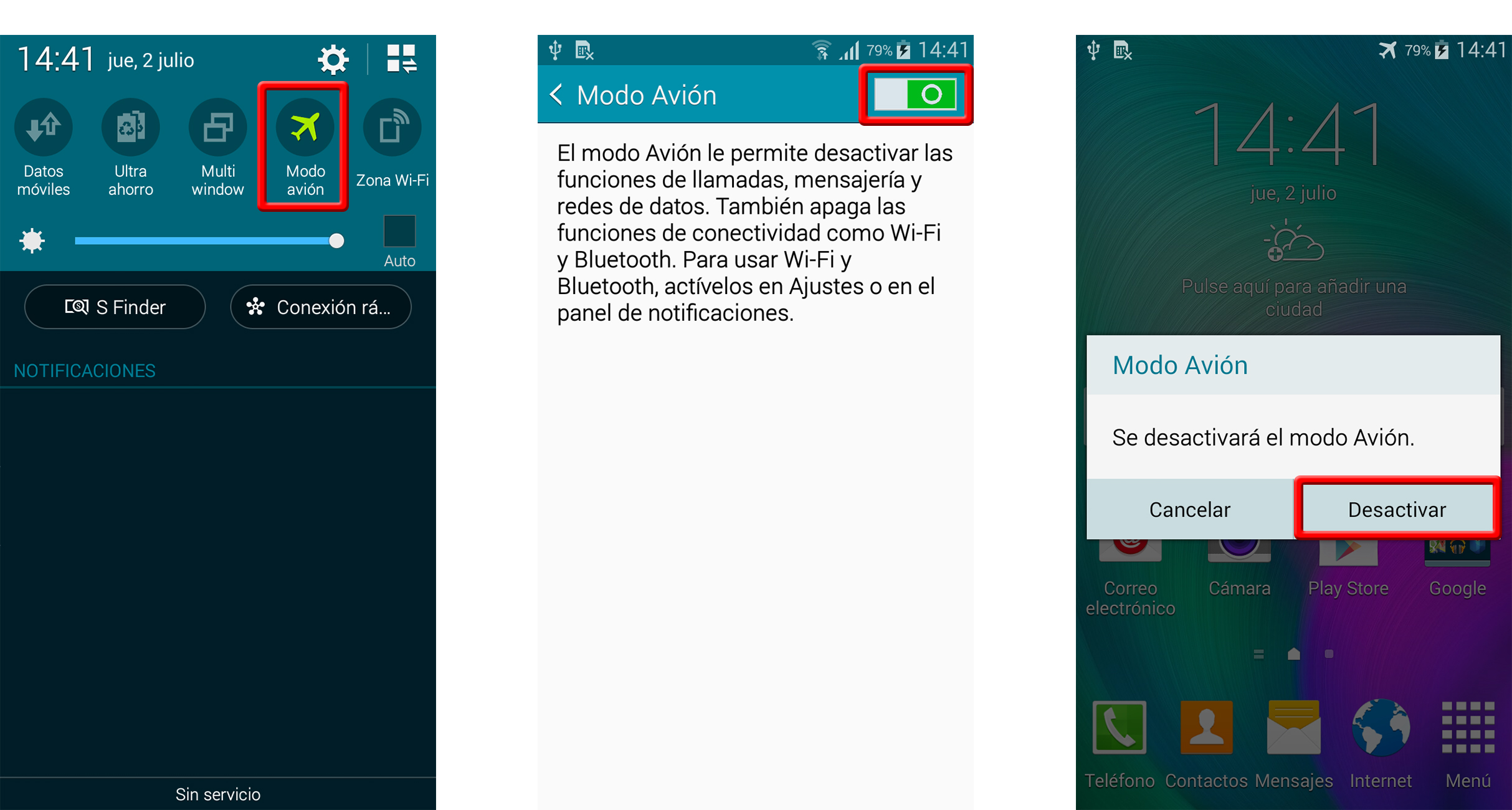 (Galaxy A5) Modo avión: ¿qué es y cómo se activa?