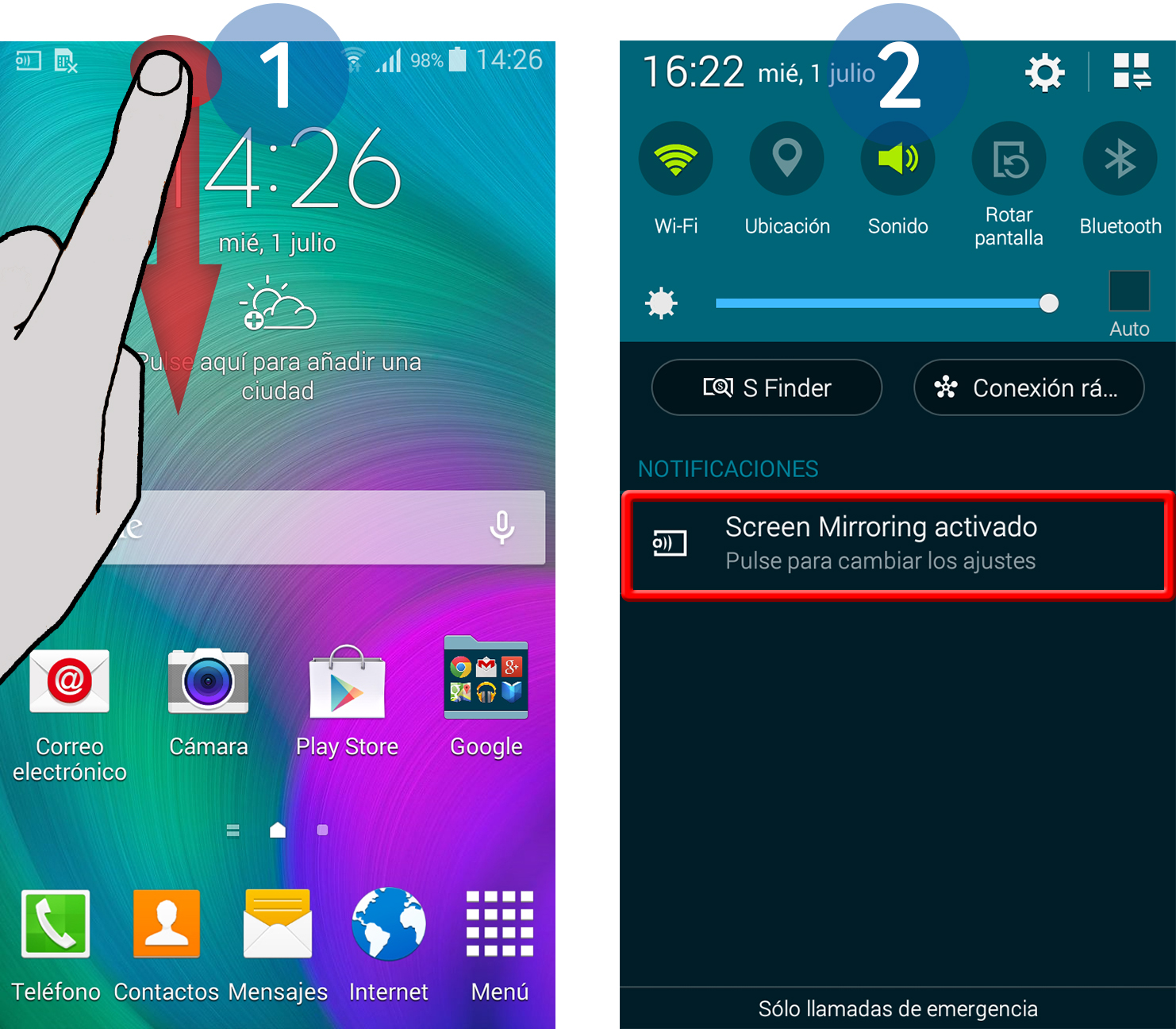 (Galaxy A5) Screen Mirroring: cómo duplicar la pantalla de mi teléfono en el televisor