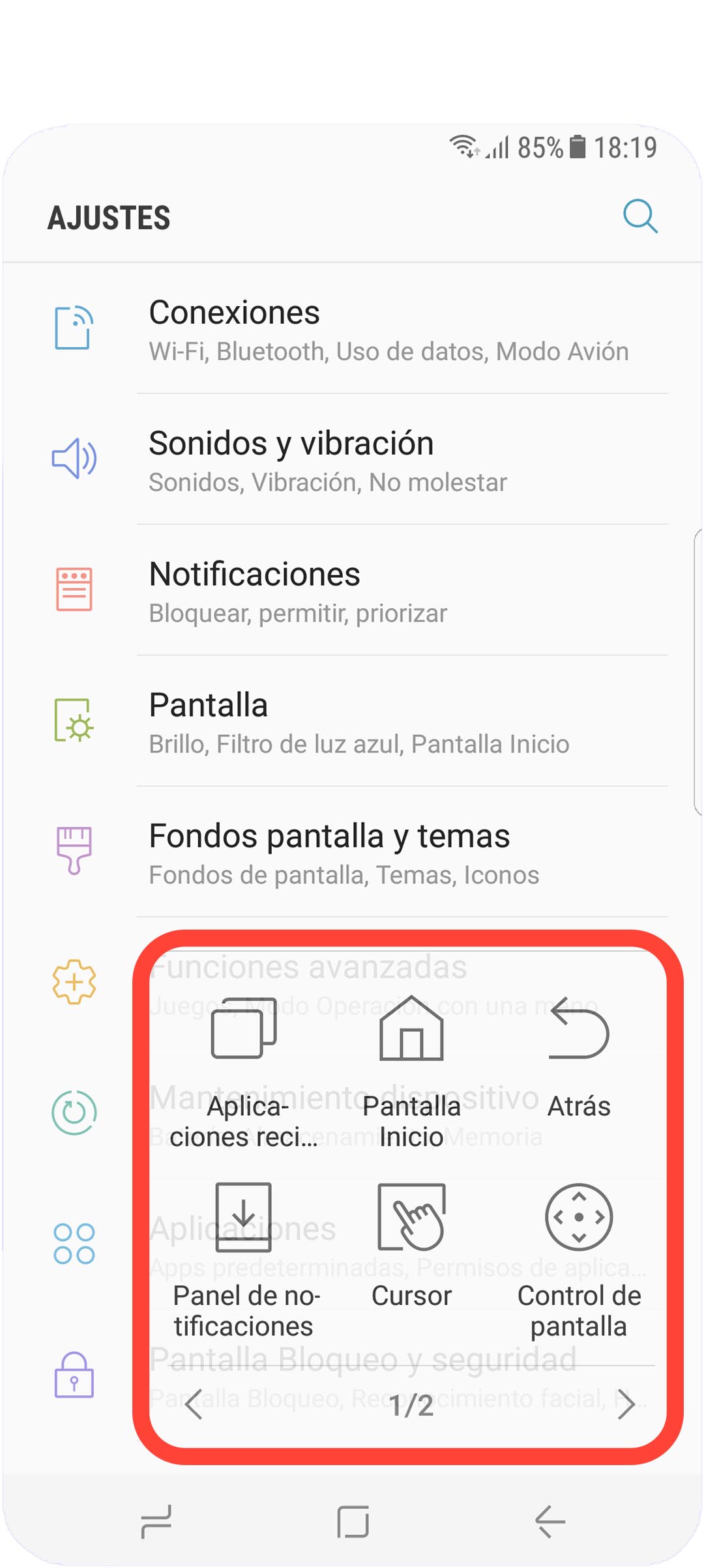 Qué es el menú de asistencia y cómo se activa
