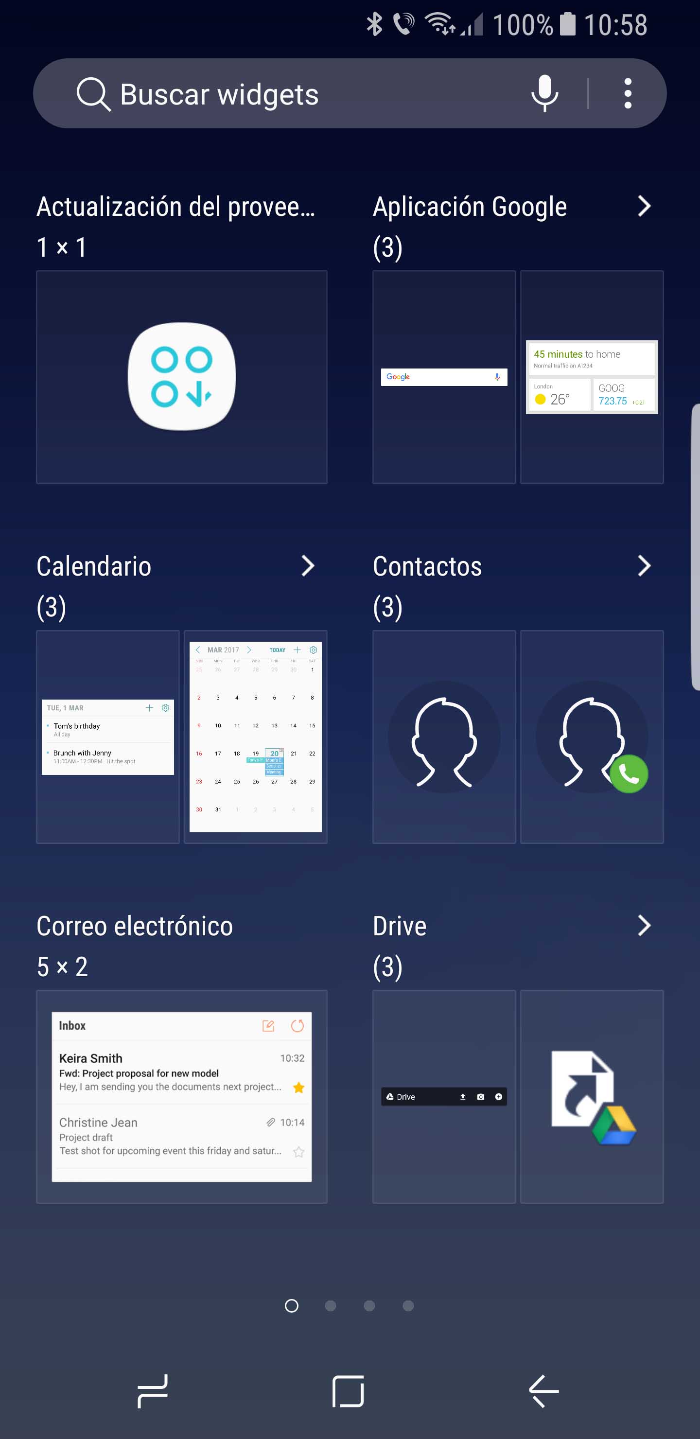 Los widgets son pequeñas aplicaciones que inician funciones específicas para proporcionar información