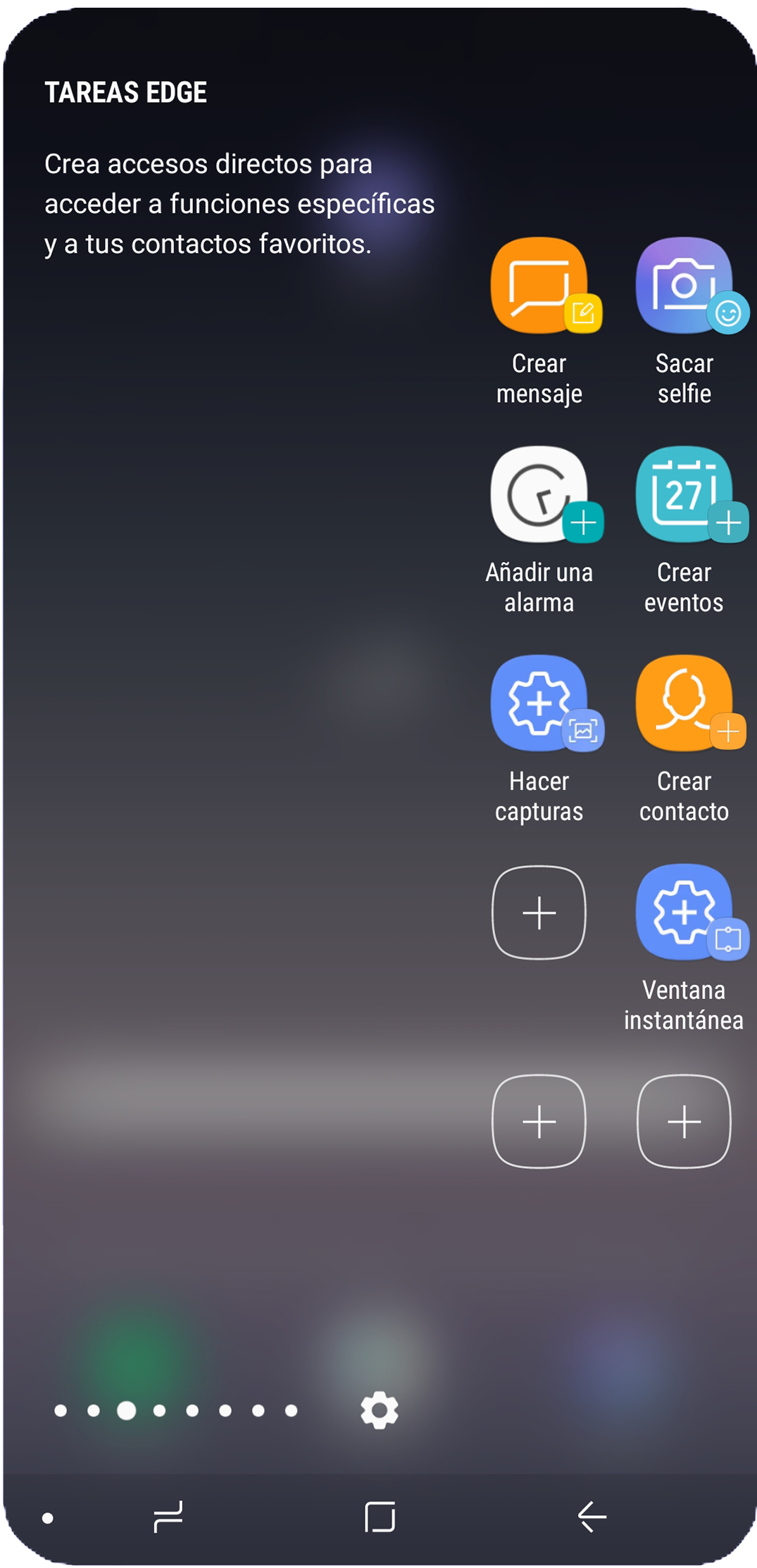 ¿Cómo podemos añadir accesos directos a diversas tareas a la pantalla Edge?