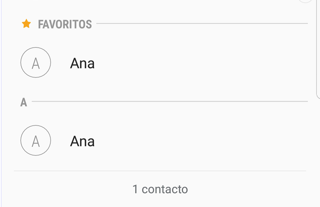 Establecer contactos como favoritos