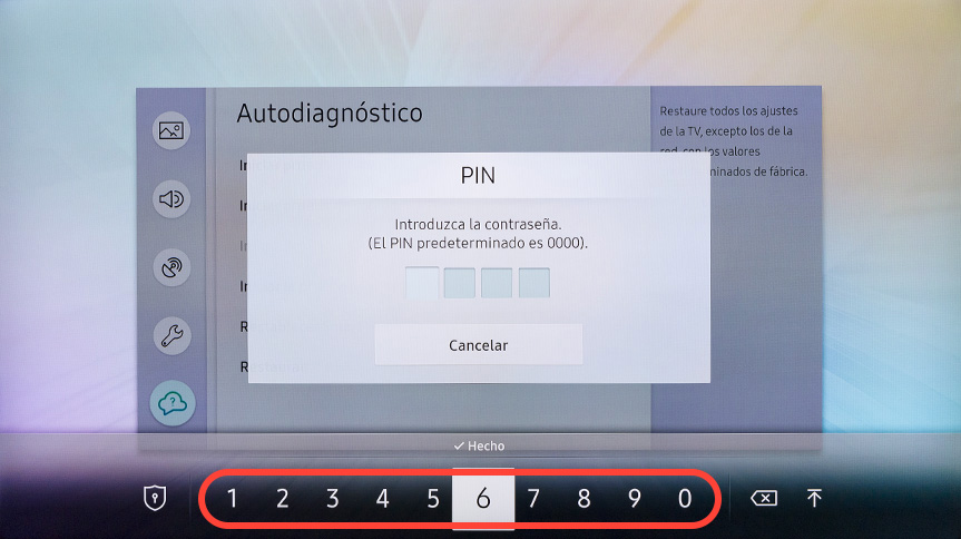 Cómo restablecer los valores de fábrica del televisor