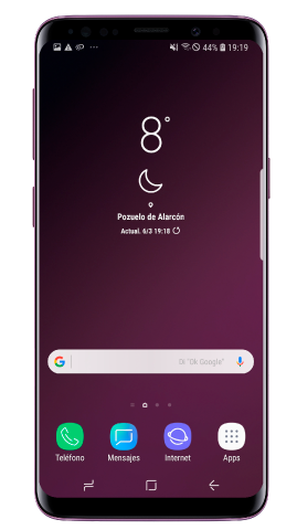 El botón de aplicaciones aparecerá como aplicación favorita en la parte inferior de la pantalla de inicio
