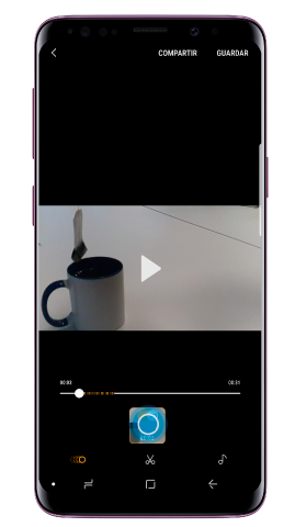 Selecciona una sección del vídeo grabada con Superlenta