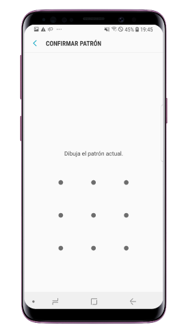 Desbloquea la pantalla utilizando el método de bloqueo de pantalla predeterminado