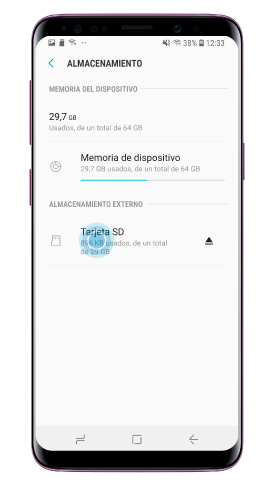 Pulsa “Tarjeta SD”