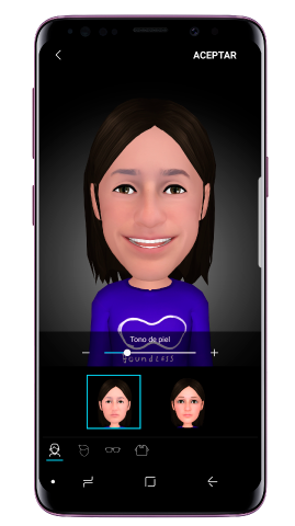 Intenta personalizar el peinado de tu emoji