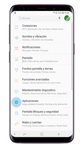 Ve atrás y abre “Aplicaciones”