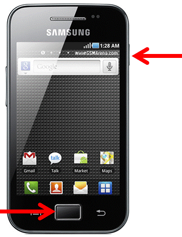 ¿Cómo hacer capturas de pantalla en un Galaxy ACE (S5830)?