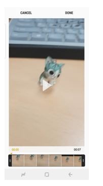 Muokataksesi videota, näpäytä muokkaa