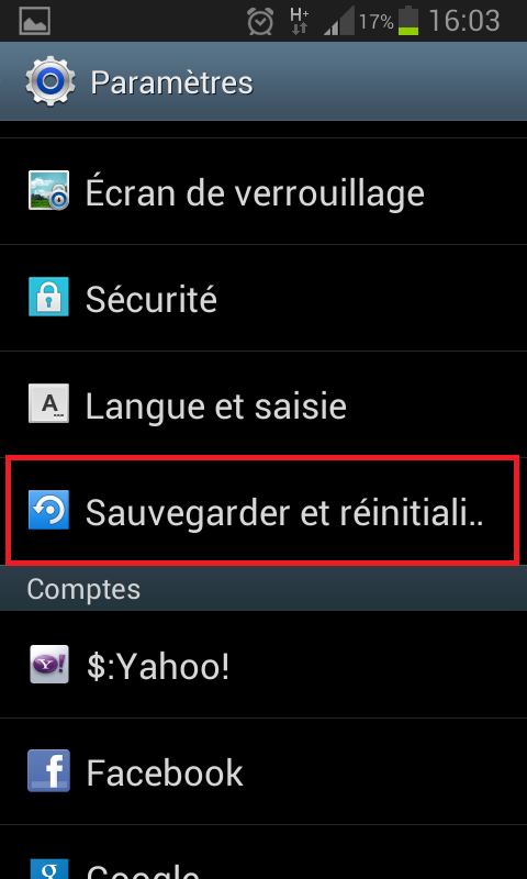 Comment réinitialiser mon téléphone Samsung?