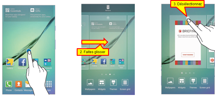 Galaxy S6 - Désactiver la fonction Briefing