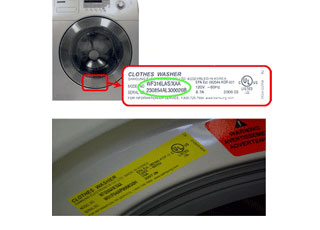 Où trouver la référence de mon produit ? Lave-linge et sèche-linge