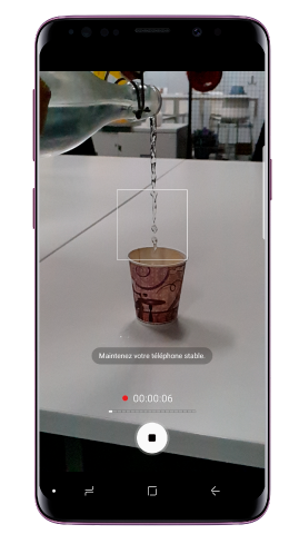 Appuyez sur l’icône « Enregistrer » pour commencer l'enregistrement d'une vidéo et sur le bouton « Arrêter » pour arrêter l'enregistrement