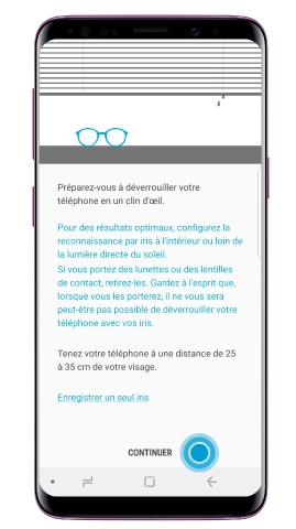 Lisez les instructions affichées et appuyez sur « Continuer »