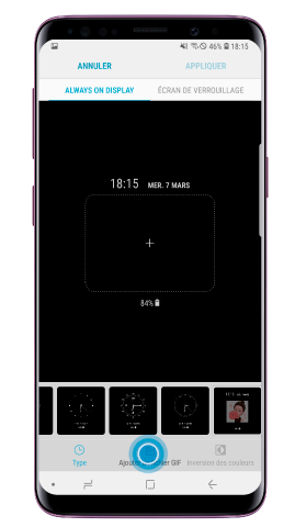 Si vous voulez utiliser un fichier GIF prédéfini, appuyez sur « Ajouter un fichier GIF »