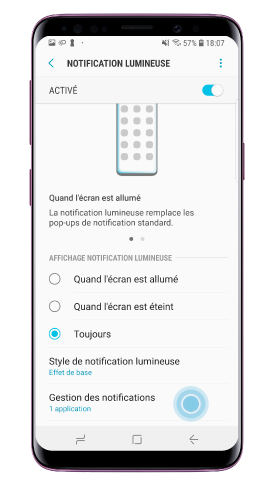 Sélectionnez Gestion de notifications »
