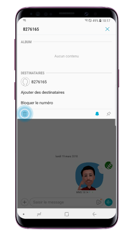 Appuyez sur l'icône Plus
