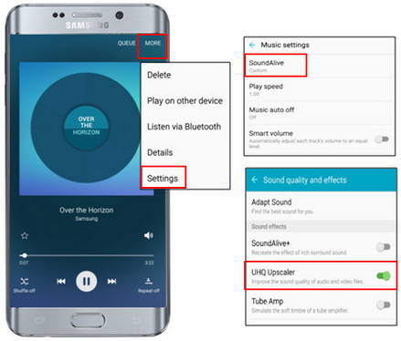 Το Galaxy S6 Edge + υποστηρίζει την τεχνολογία ήχου που αναβαθμίζει την ποιότητα του ήχου