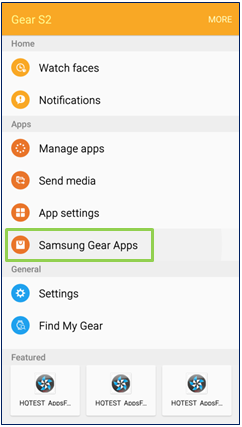 Samsung Gear Apps