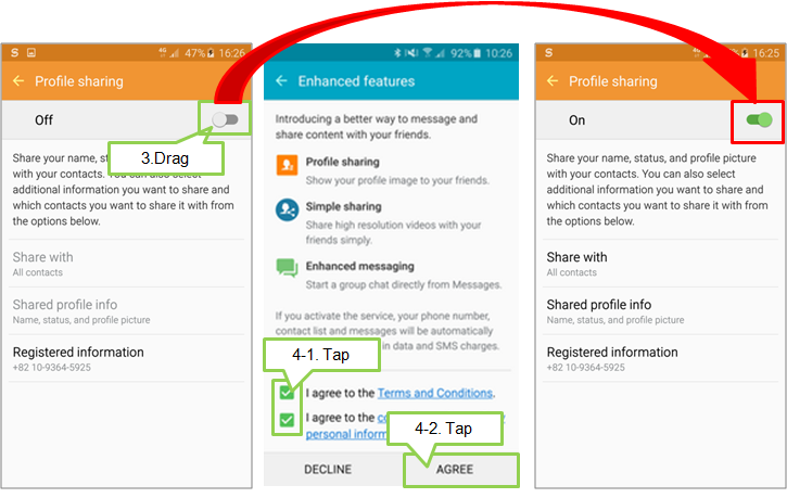 如何開啟 Galaxy S6/ S6 edge 及使用個人資料共享功能?