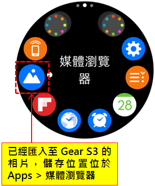怎樣傳送流動裝置的圖像到Gear S3?