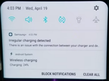 為甚麼使用快速無線充電器時,Galaxy S8或S8+會顯示「偵測到不正常充電」通知及經常停止充電?
