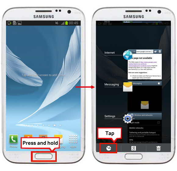 How to turn off the programs running in the background of Samsung Galaxy Note2?